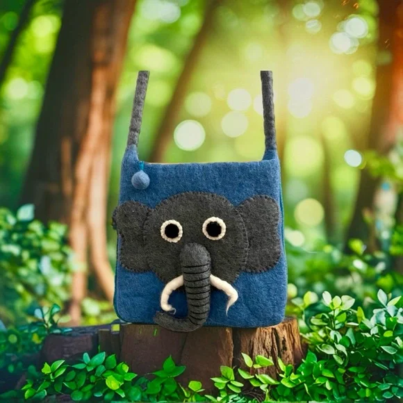 BNB 100%Wool made in Nepal, Elephant Purse. Great for vacation, unique look. - Picture 5 of 7